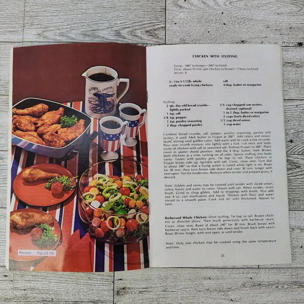 Sunbeam Frypan Recipes and Instructions Cookbook Booklet 1972 VERY‎ GOOD